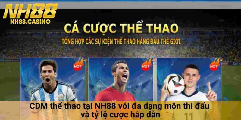 CDM thể thao tại NH88 với đa dạng môn thi đấu và tỷ lệ cược hấp dẫn